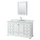 Option White / White Carrara Marble Top / Polished Chrome
