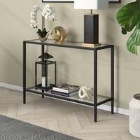 Hera 42'' Wide Rectangular Console Table with Clear Shelf - 42" Wide ...