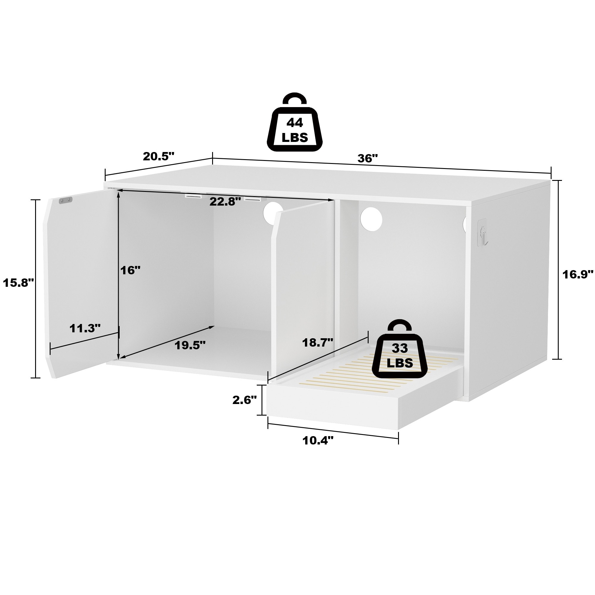 Armando litter box enclosure outlet