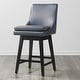 preview thumbnail 174 of 216, Luca Counter Height Swivel Barstool Single - Navy Blue-Faux Leather - Counter Height