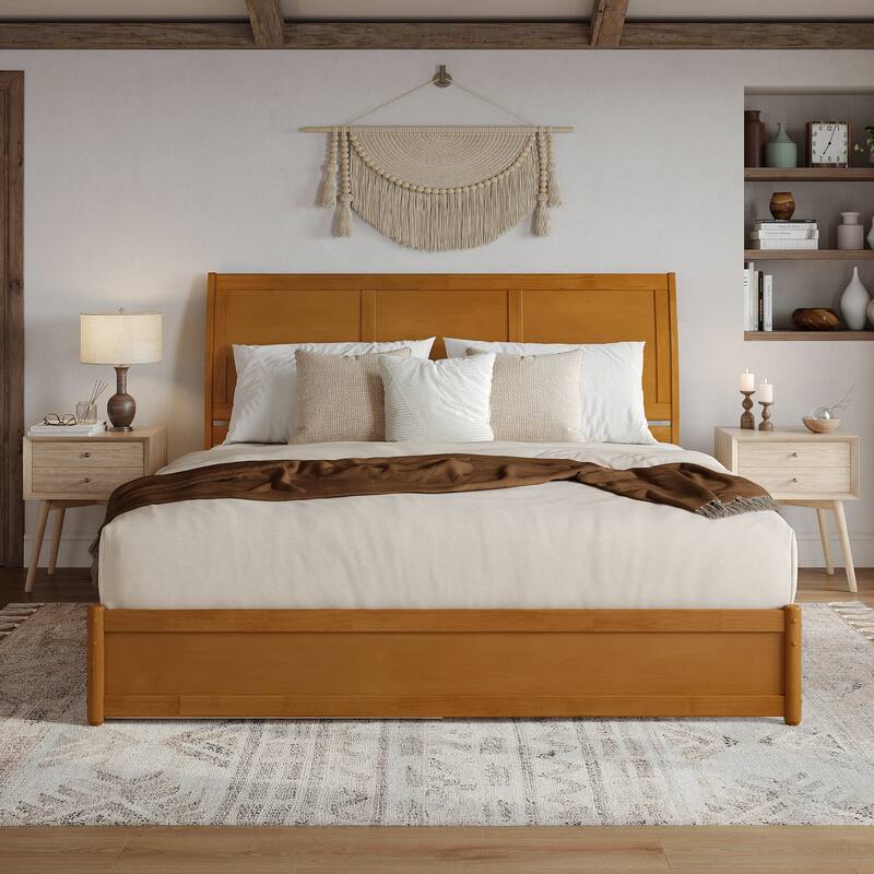 Andorra Platform Bed with Panel Footboard and Storage Drawers