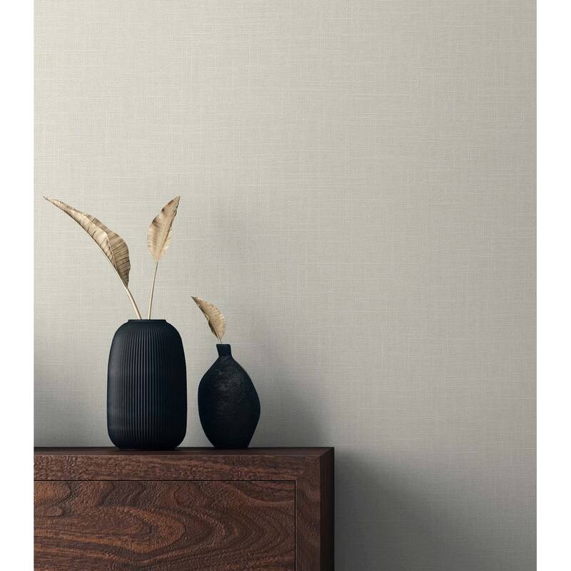 Seabrook Designs Myrna Linen Embossed Vinyl Unpasted Wallpaper