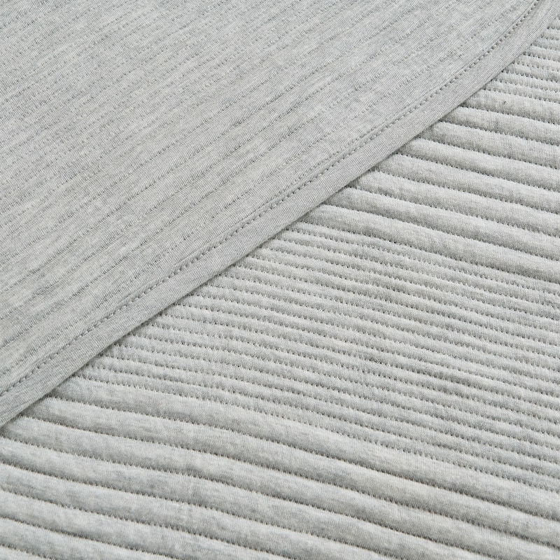 Linery & Co. Cotton Blend Jersey Knit Channel Stitch Quilt Set