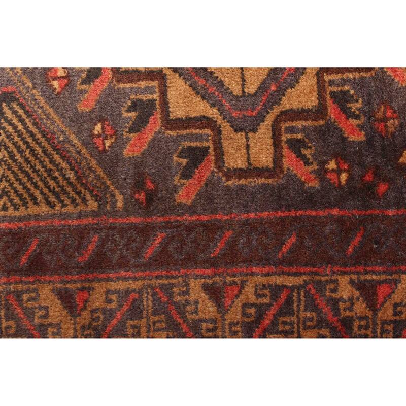 ECARPETGALLERY Hand-knotted Teimani Dark Grey Wool Rug - 2'11 x 4'5