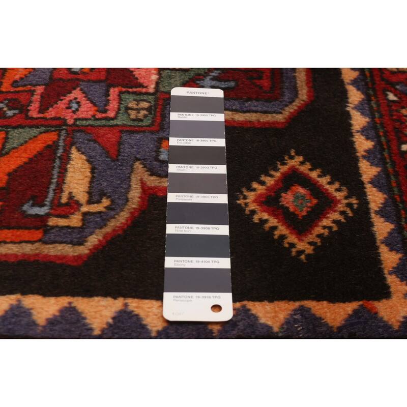 Konya Anatolian Black, Red Rug 3'10" x 6'0" - 3'10 x 6'0