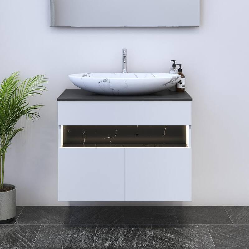 Laguna 2D 80 Floating Bathroom Vanity (32" Width)