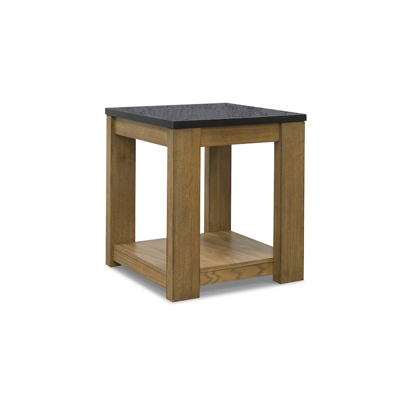 Signature Design by Ashley Quentina Black/Brown Rectangular End Table - 23"W x 21"D x 24"H