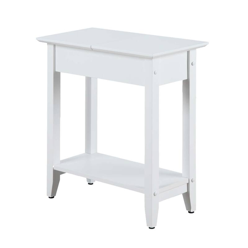 Convenience Concepts American Heritage Flip Top End Table with Shelf