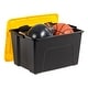 preview thumbnail 10 of 16, IRIS USA® Buckled Clear Box 60 Qt Buckle Lid - Yellow - Set of 6