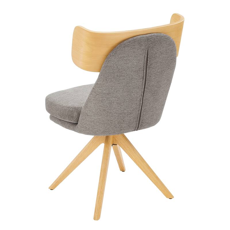 Art Leon Wood and Fabric Swivel Desk Chair