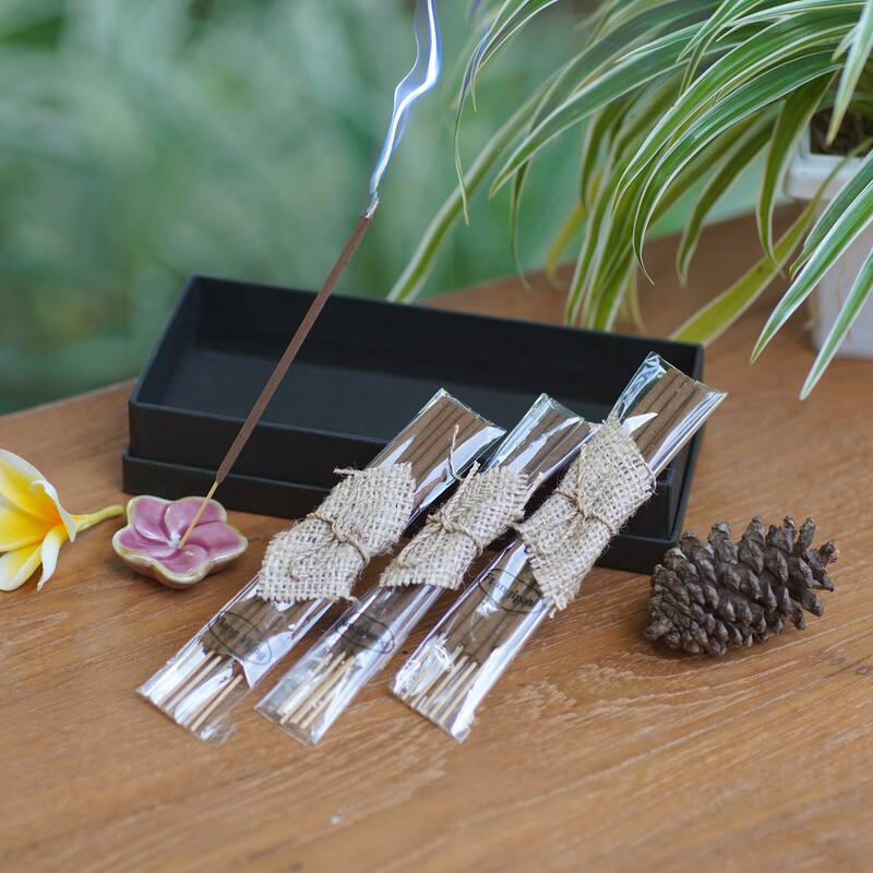 Novica Handmade Frangipani Sweetness Ceramic Incense Set