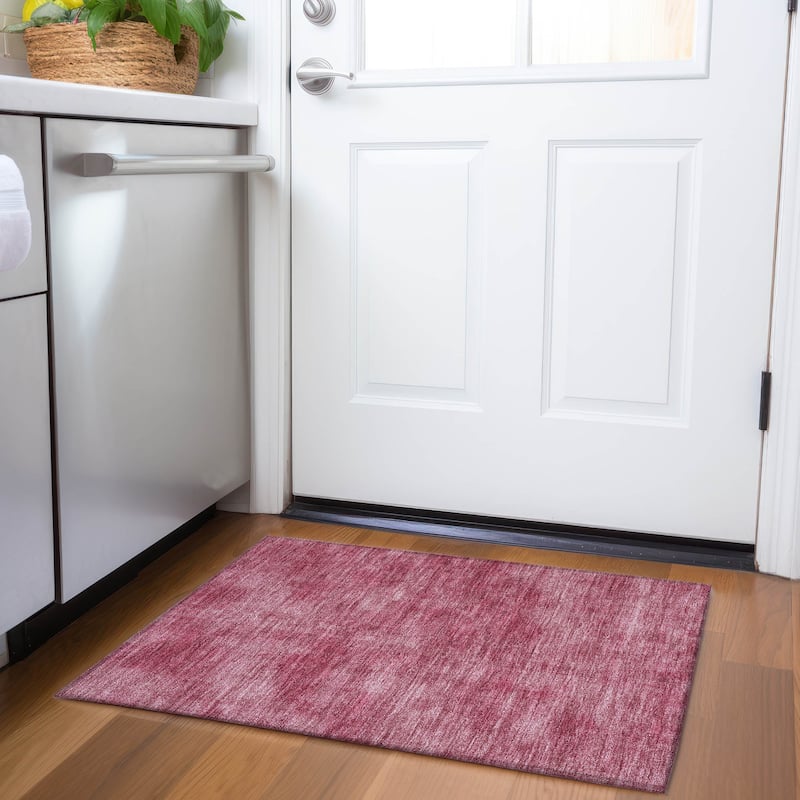 Premium Washable Super Soft Solid Ombre Mayfield Rug - Garnet - 1'8" x 2'6"