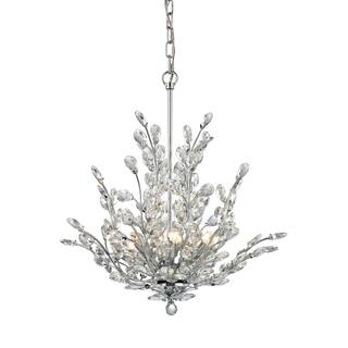 Crystique 20-inch Wide 6-Light Chandelier in Polished Chrome