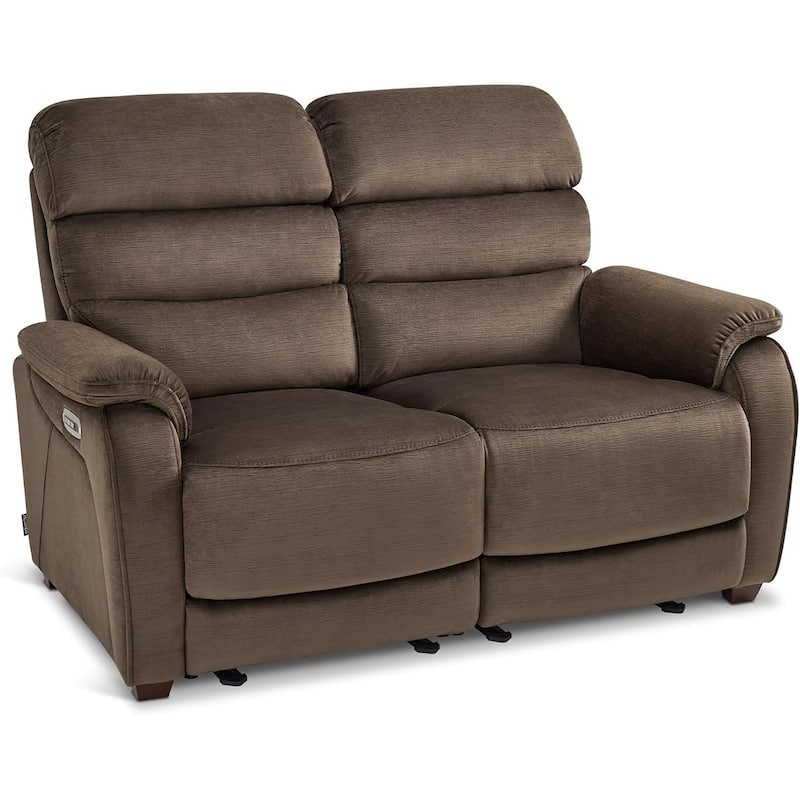MCombo 61.6'' Wall Hugger Power Loveseat Recliner Sofa with Adjustable Headrest and USB A & C Charge Ports