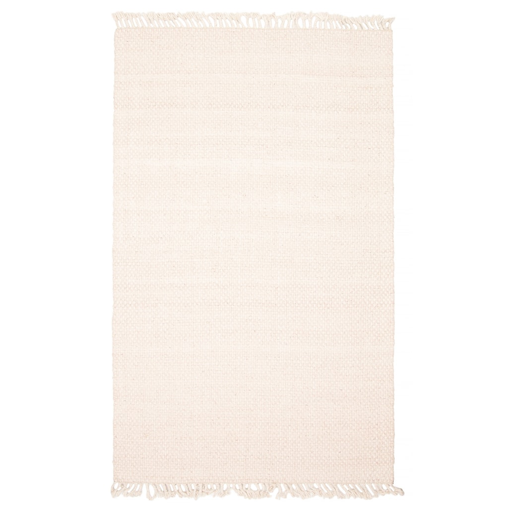 ECARPETGALLERY Braid weave Sienna Beige Wool Rug - 4'11 x 7'10