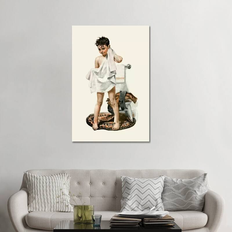 iCanvas "C-L-E-A-N" by Norman Rockwell Canvas Print - 48x32x1.5