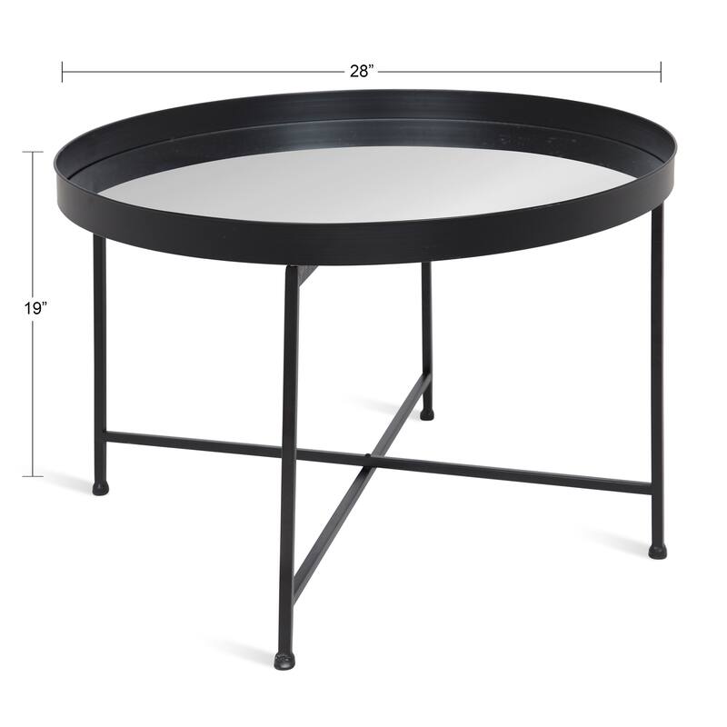Kate and Laurel Celia Round Metal Coffee Table - 28.25x28.25x19