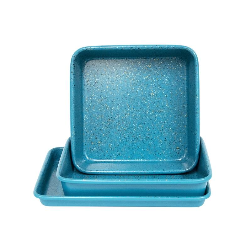 casaWare Ultimate 3pc Toaster Oven Set - Blue Granie
