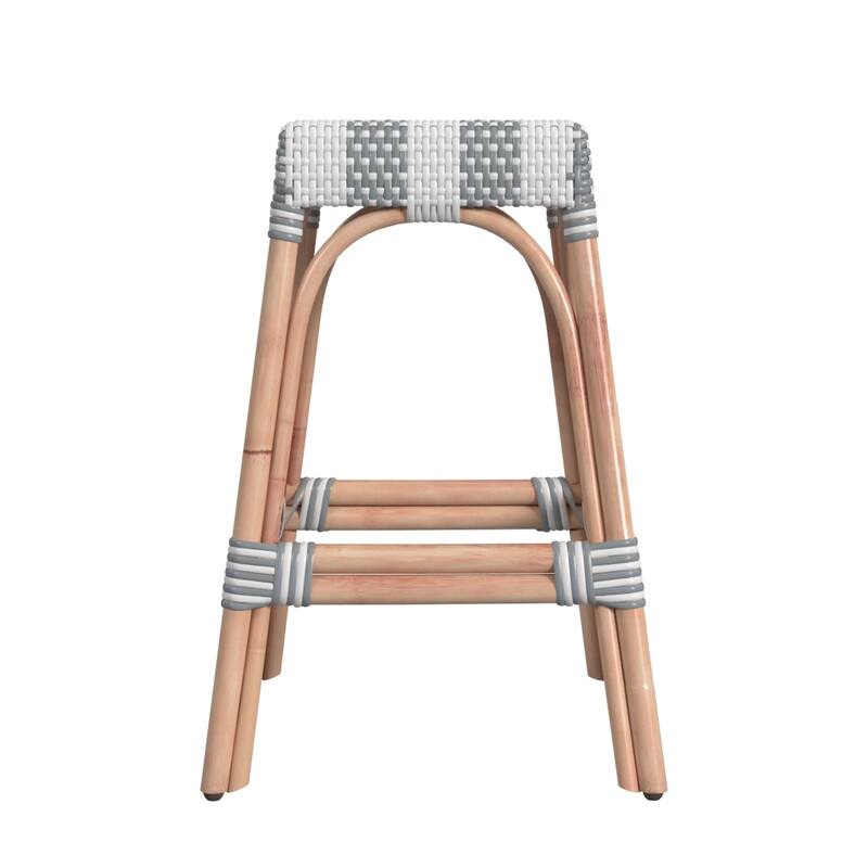 Robias 24.5" Rattan Rectangular Counter Stool