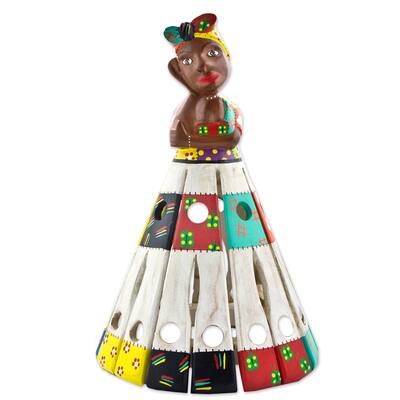 Novica Handmade Joaquina Wood Decorative Doll