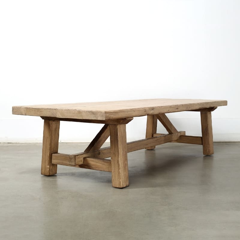 Approx. 70 Inches Long Rustic Farmhouse Coffee Table Weathered Natural - 54 x 84