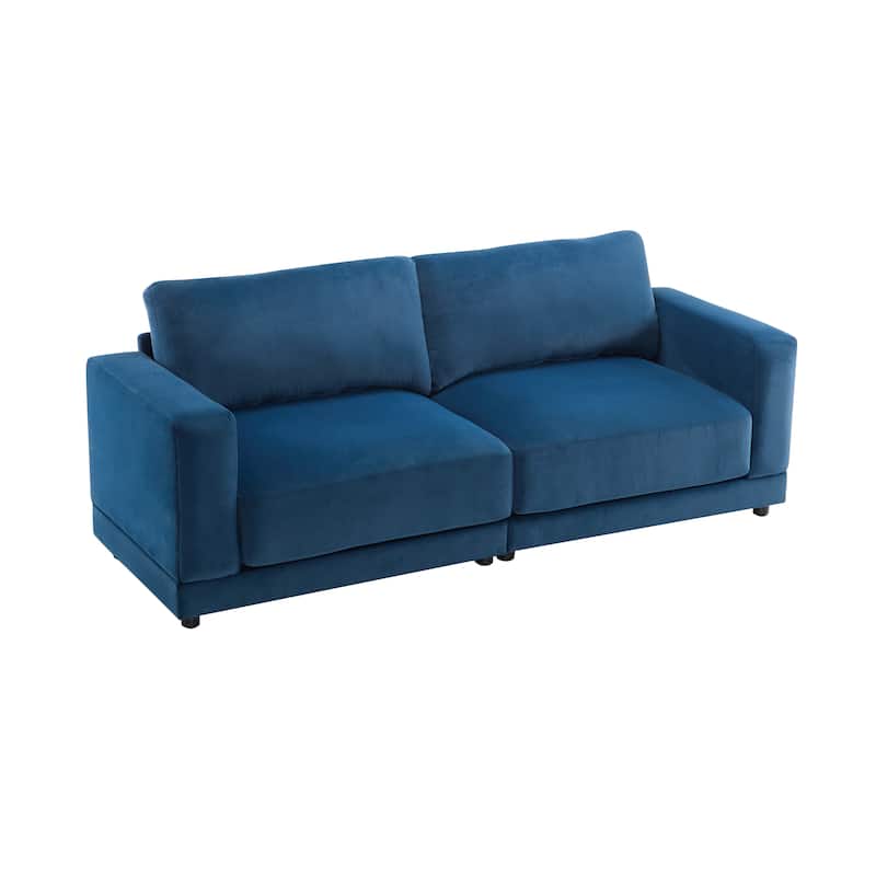 Christopher Knight Home - Grace 81" Modern Upholstery Sofa Loveseat with Square Arms