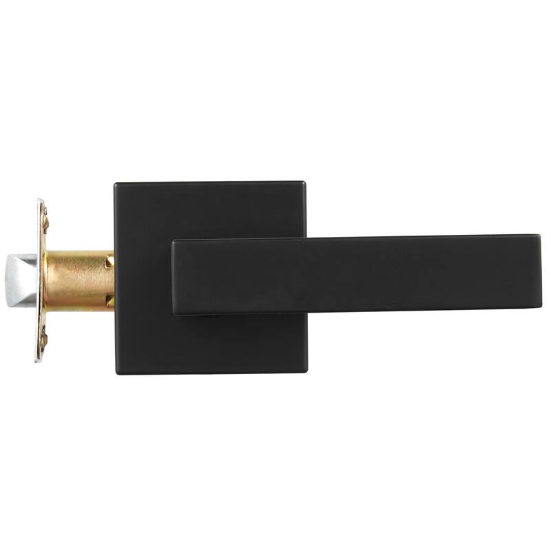 Matte Black Interior Door Handle Lever with Zinc Alloy Reversible Design for 35mm to 45mm - 4.65" x 0.91" x 2.16"