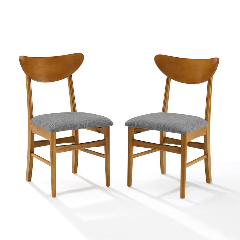 Crosley Landon 2Pc Wood Dining Chairs W/Upholstered Seat - 33.25"H x19.75"W x 19.75"D