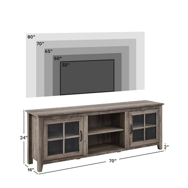 dimension image slide 0 of 4, Walker Edison Dornbirn 70-inch Transitional TV Stand