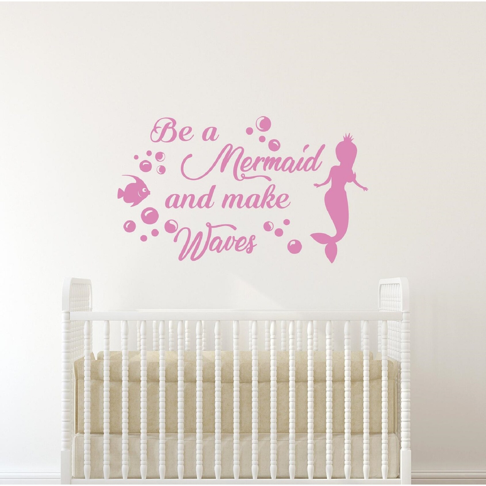 Shop Be A Mermaid And Make Waves Wall Decal Overstock 32027117