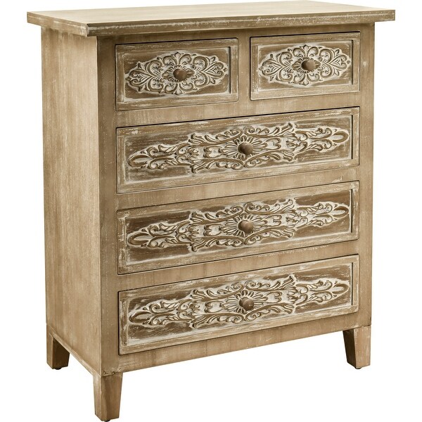 Yesfashion French Vintage Dresser with 7 Drawers for Bedroom