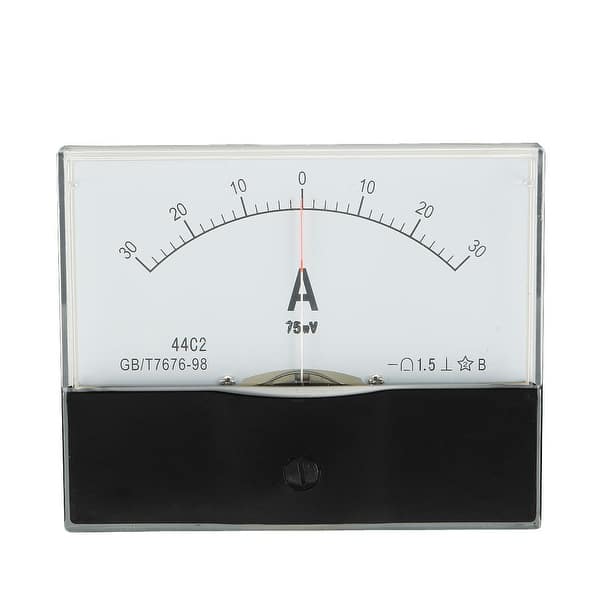 44C2-A Class 1.5 Accuracy DC 0-30A Analog Panel Meter Ammeter ...