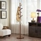 preview thumbnail 36 of 140, Tree-branch Rubberwood Freestanding Coat Rack with Hooks