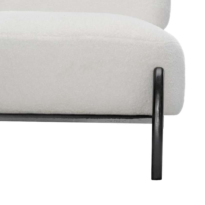 Single sofa chair Living Room Bedroom Lamb fleece Single Chair Retro Solid Wood Lazy Sofa Casual Chair