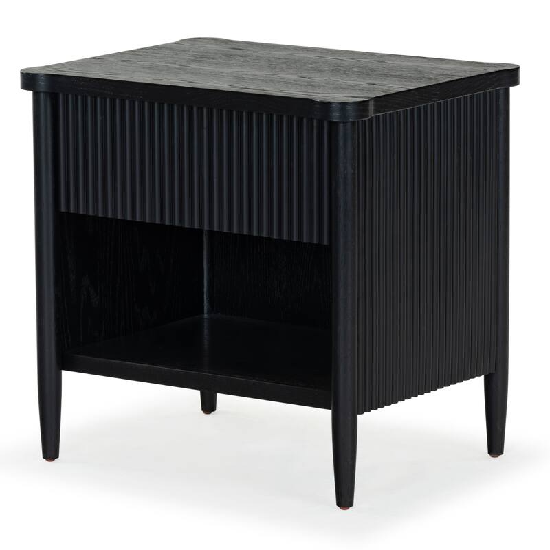 SAFAVIEH Couture Shelbie 1-Drawer Reeded Nightstand, Fully Assembled