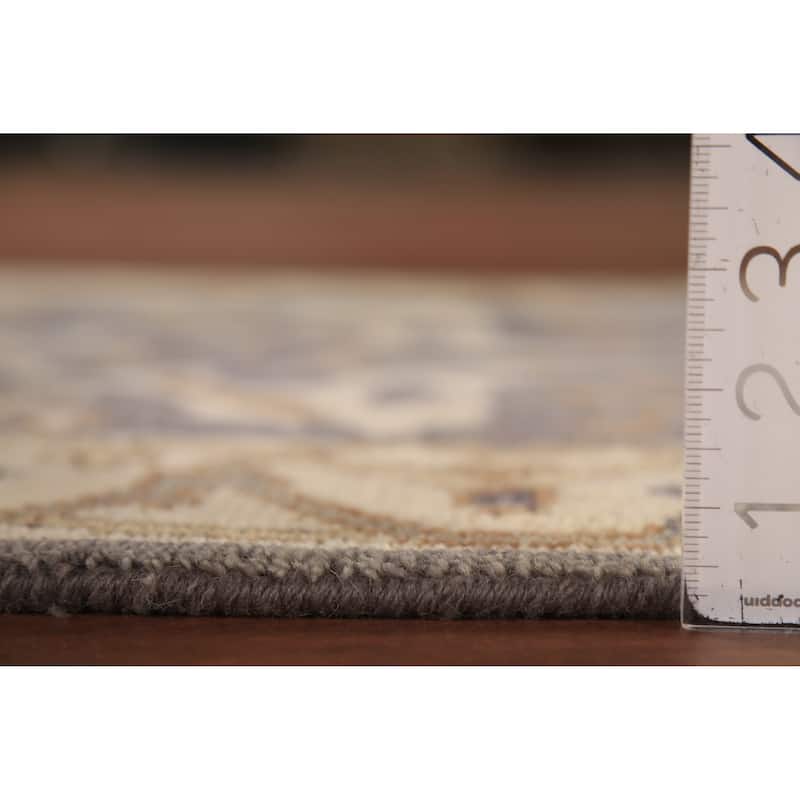 Oushak Indian Runner Rug Hand-Knotted Wool Carpet - 2'7" x 9'9"