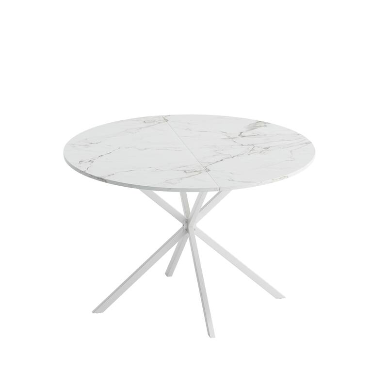 47.24'' Modern Cross Leg Round Dining Table