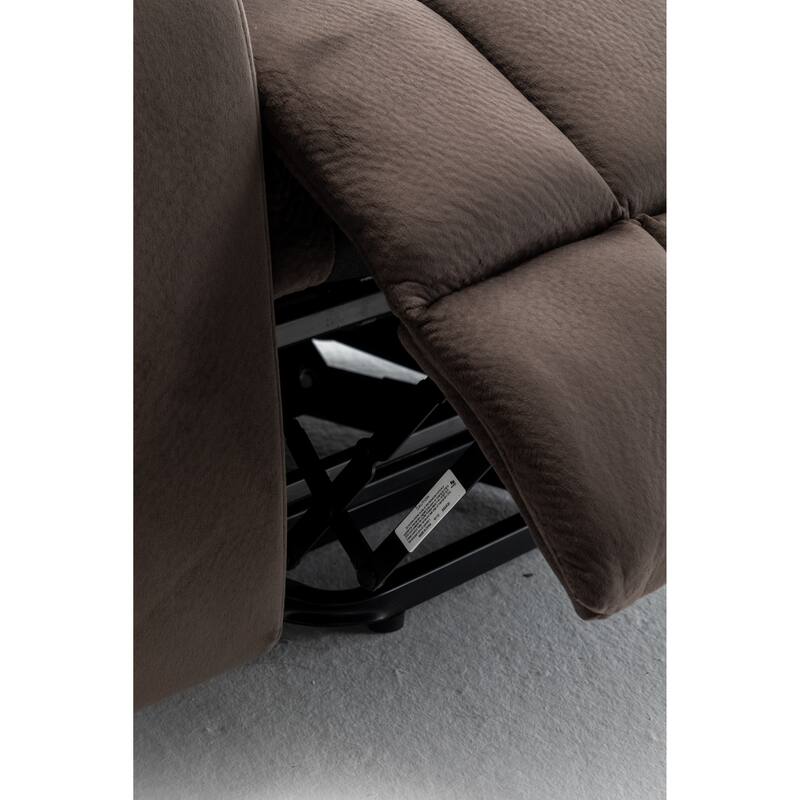 Velvet Wide Power Lift Recliner Chair with Heat, Massage & Silent Motor