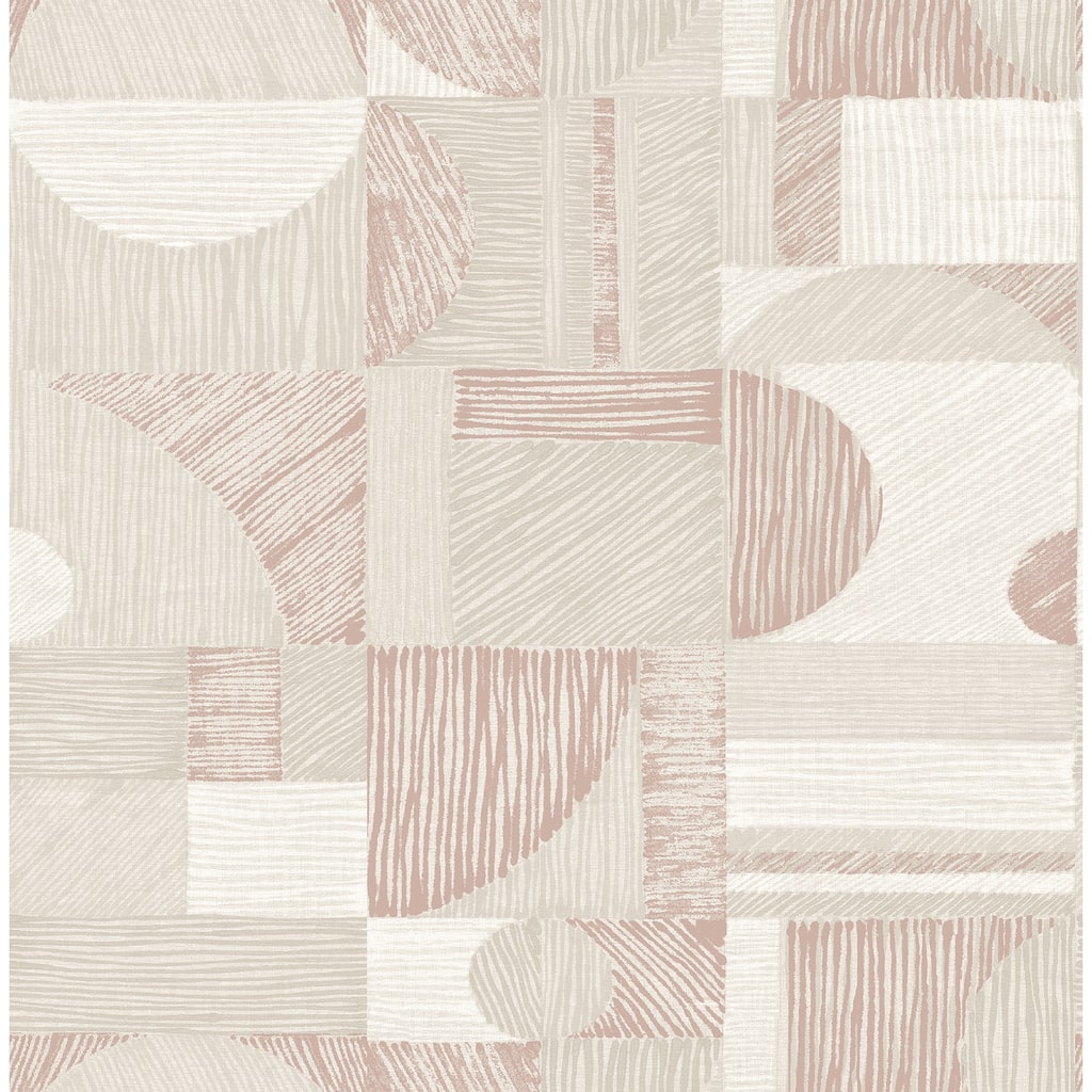 NuWallpaper Rose Gold Margo Geometric Peel & Stick Wallpaper