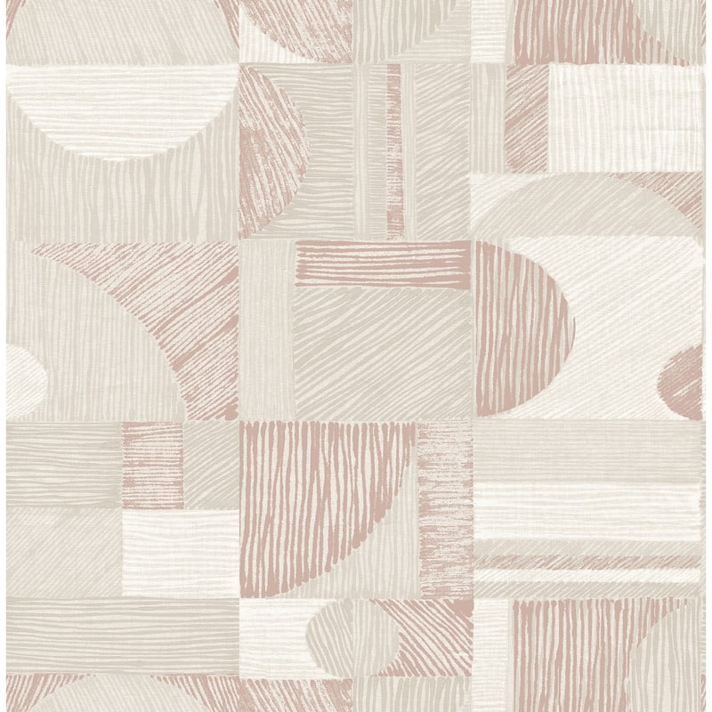 NuWallpaper Rose Gold Margo Geometric Peel & Stick Wallpaper
