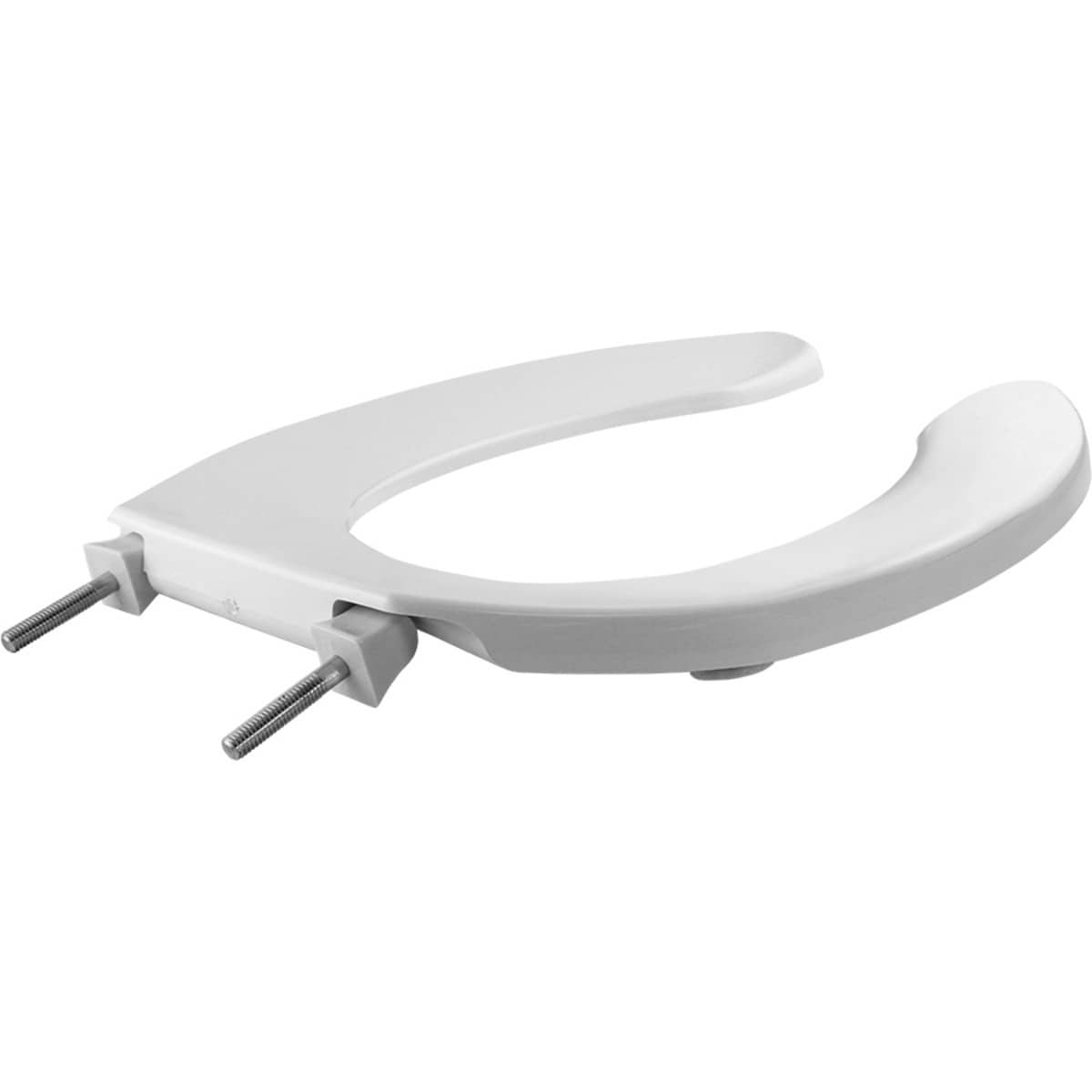 Bemis 255SSC Elongated Plastic Open-Front Less Cover Toilet Seat with