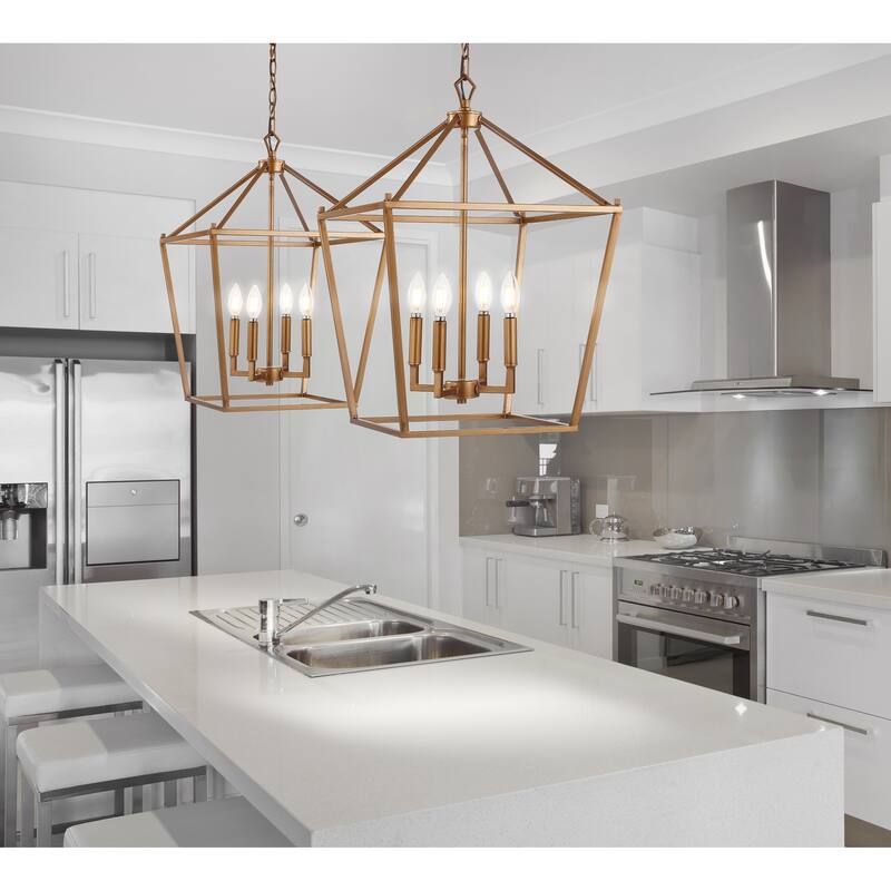 Marion Lantern Metal LED Pendant, by JONATHAN Y