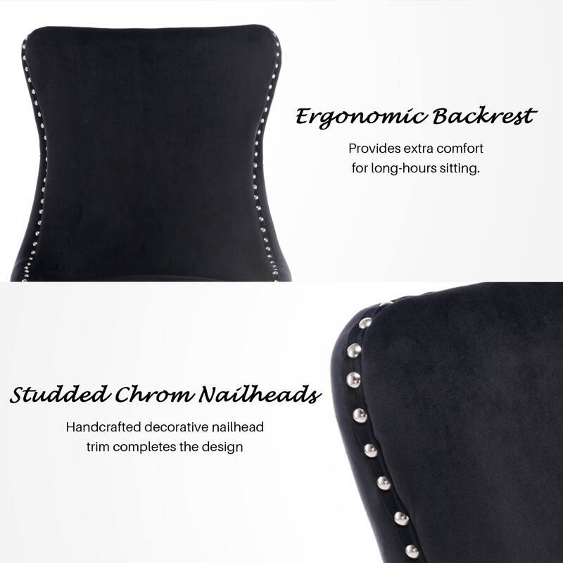 Upholstered Wing Back Dining Chair (Set of 4)