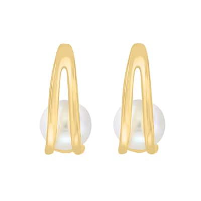 EFFY 14K Yellow Gold and Freshwater Pearl Earrings