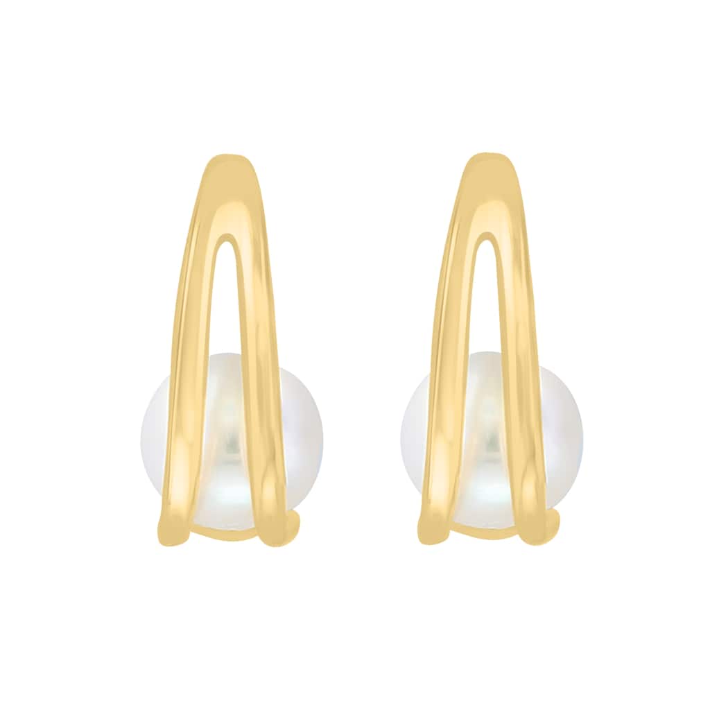 EFFY 14K Yellow Gold and Freshwater Pearl Earrings