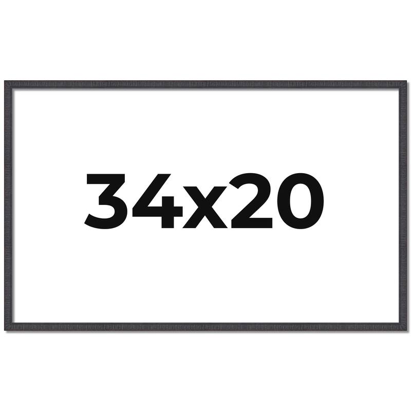 34x20 Frame Brown Solid Wood Picture Frame - Complete Modern Photo
