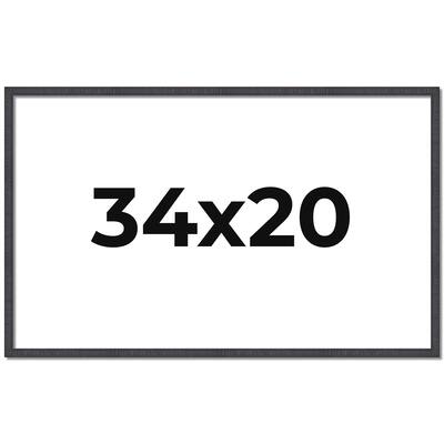 34x20 Frame Brown Solid Wood Picture Frame - Complete Modern Photo