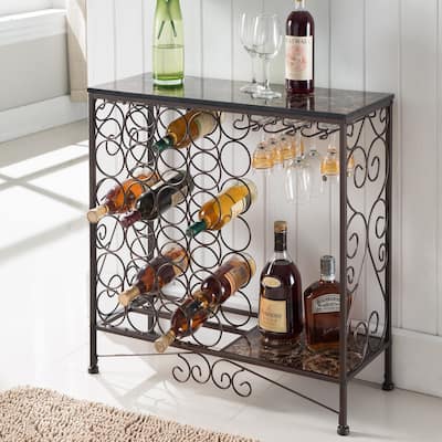 Console Table With Wine Rack