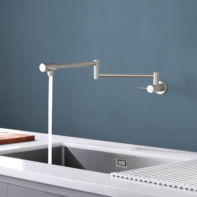 Topcraft Pot Filler Wall Mount Folding Kitchen Faucet