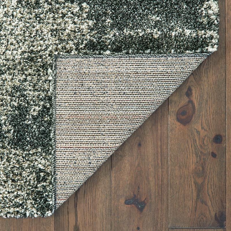 Style Haven Valant Abstract Charcoal/Grey Shag Area Rug